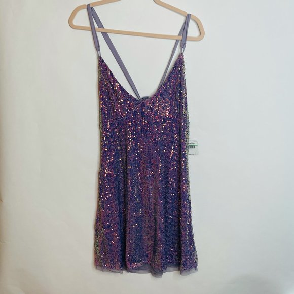 Free People Intimately Marina Gold Rush Mini Dress - Picture 9 of 9